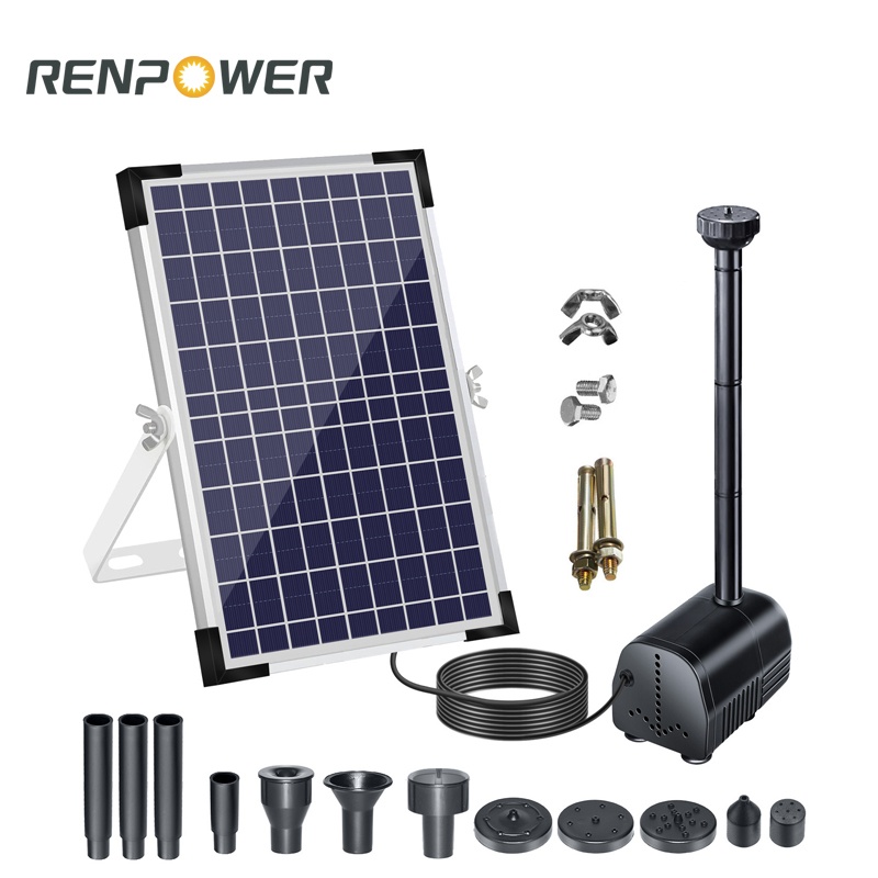 10W Solar DC Output Taman Air Mountain Pompa Burung Bath Fountain Outdoor High Power Solar Fountain
